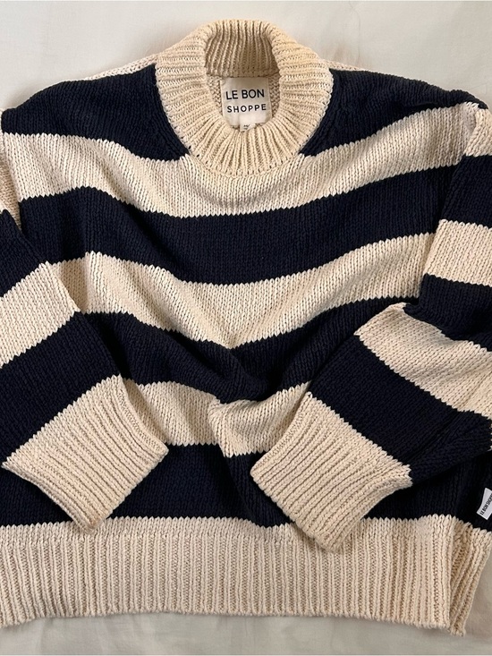 Le Bon Shoppe Sweaters - Le Bon Shoppe Rugby Striped Knit Sweater